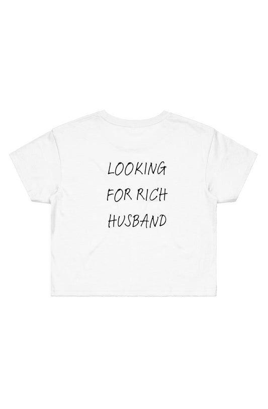 Looking For Rich Husband Crop Tee